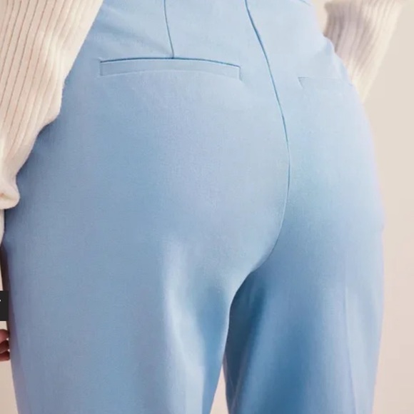 BODEN BI-STRETCH STRAIGHT SLIGHTLY CROPPED PANTS CORNFLOWER‎ BLUE SIZE 4P - Picture 5 of 7